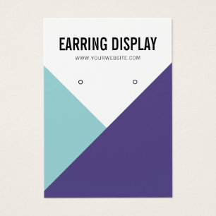 Cartes De Visite Écran d'oreille du logo turquoise violet moderne