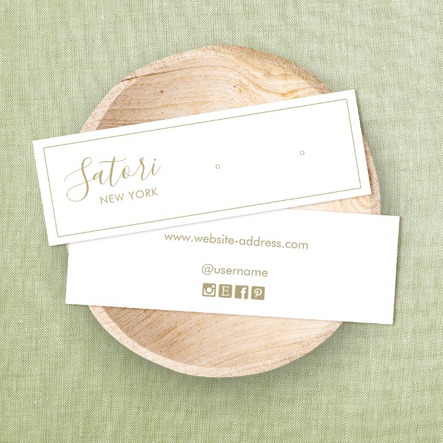 Cartes De Visite Écran d'oreille du script de signature blanc (Créateur téléchargé)