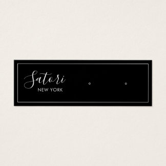 Cartes De Visite Écran d'oreille du script de signature noir