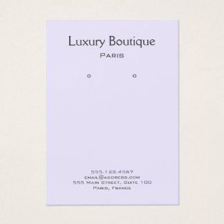 Cartes De Visite Écran d'oreille en lilas clair minimal