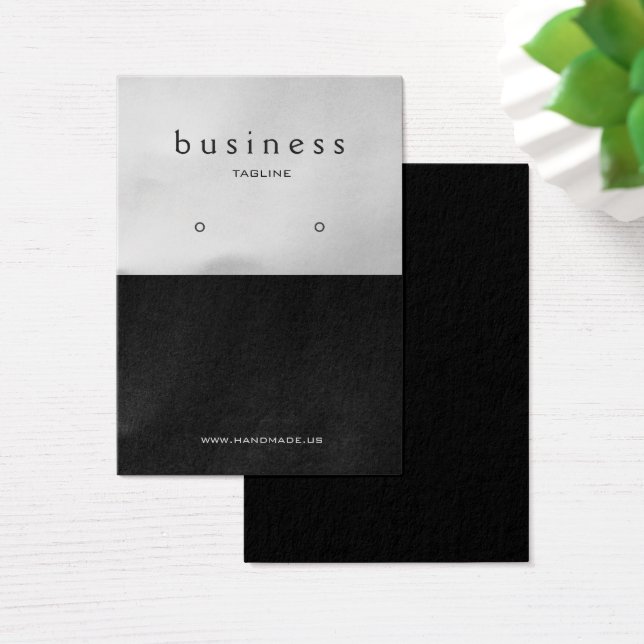 Cartes De Visite Écran d'oreille en noir et platine (Bureau)