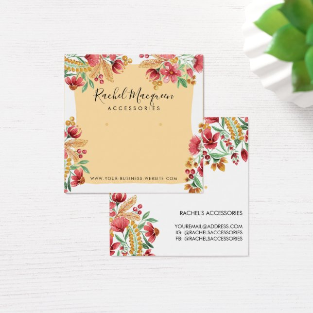 Cartes De Visite Écran d'oreille jaune rose rouge (Bureau)