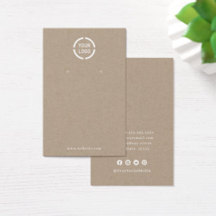 Cartes De Visite Écran d'oreille kraft simple et personnalisé