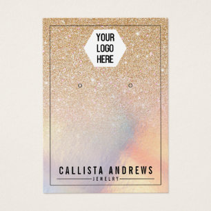 Cartes De Visite Écran d'oreille logo Iridescente Parties scintilla