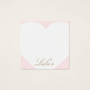 Cartes De Visite Écran d'oreille mignon rose Coeur