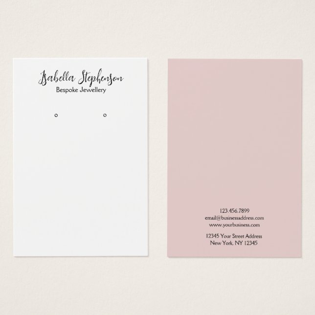 Cartes De Visite Écran d'oreille noir blanc simple (Devant & derrière)