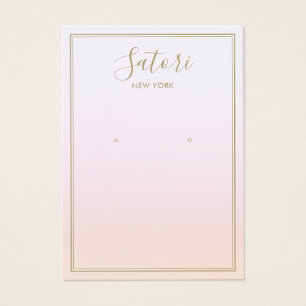 Cartes De Visite Écran d'oreille Pastel Pink Rainbow Ombre Script