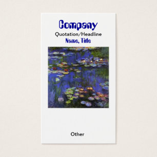 Cartes De Visite Écran d'oreille personnalisé Monet Nénuphar/Entrep