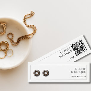 Cartes De Visite Écran d'oreille QR Code pour entreprise de bijoute