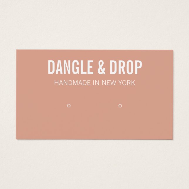 Cartes De Visite Écran d'oreille rose boho pastel minimal moderne (Devant)