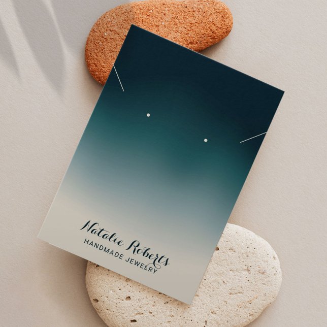 Cartes De Visite Écran d'oreille turquoise pour bijoux artisanaux O (Créateur téléchargé)