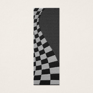 Cartes De Visite Écran Drapeau de course en fibre de carbone