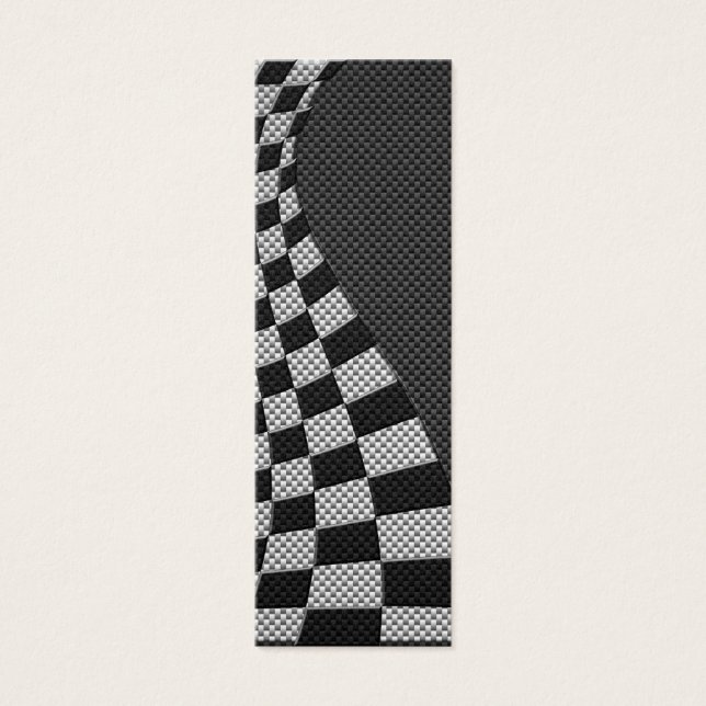Cartes De Visite Écran Drapeau de course en fibre de carbone (Devant)