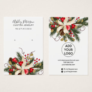 Cartes De Visite Ecran fleurie de courroie à bijoux