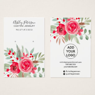 Cartes De Visite Ecran fleurie d'hiver