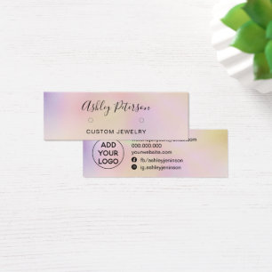 Cartes De Visite Écran holographique cool holographique chic perle 