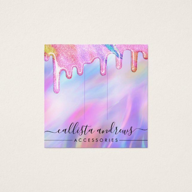 Cartes De Visite Écran Holographique Unicorn Holographic Parties sc (Devant)