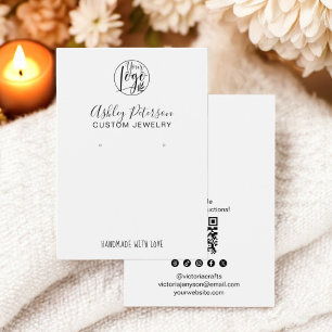 Cartes De Visite Écran minimaliste simple logo bijoux