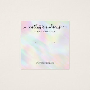 Cartes De Visite Écran moderne Pastel Holographique Arc-en-ciel