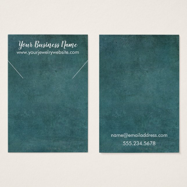 Cartes De Visite Écran noir Turquoise Vintage Grunge (Devant & derrière)