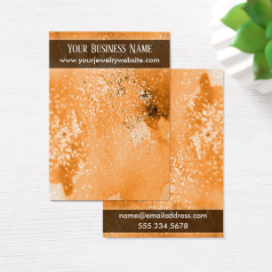 Cartes De Visite Écran Porte-oreille Parties scintillant orange Aqu