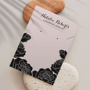 Cartes De Visite Écran rose Floral Elevage Collier Bijoux