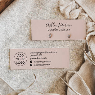 Cartes De Visite Écran simple en clous rose pastel