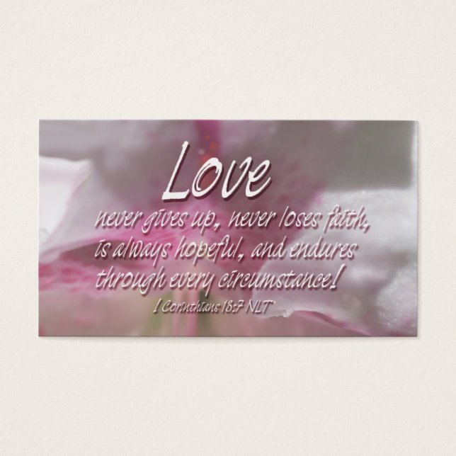 Cartes De Visite Écritures d'amour BC (Devant)