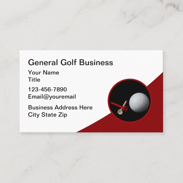 Cartes de visite édifiables thème Golf Moderne  (Devant)