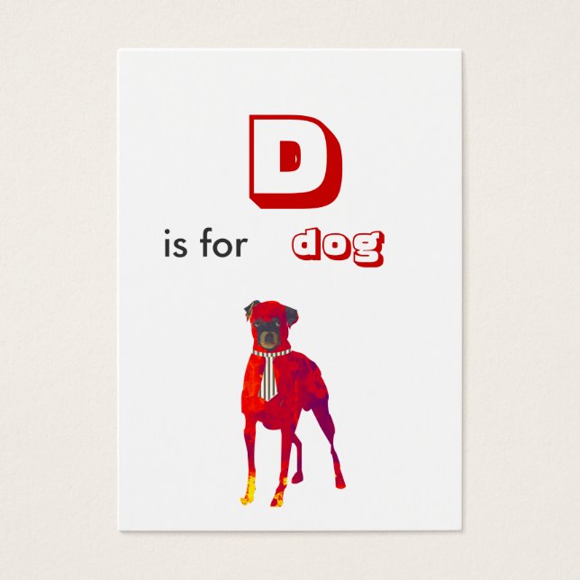 Cartes De Visite Education ACEO Animal ABC (Devant)