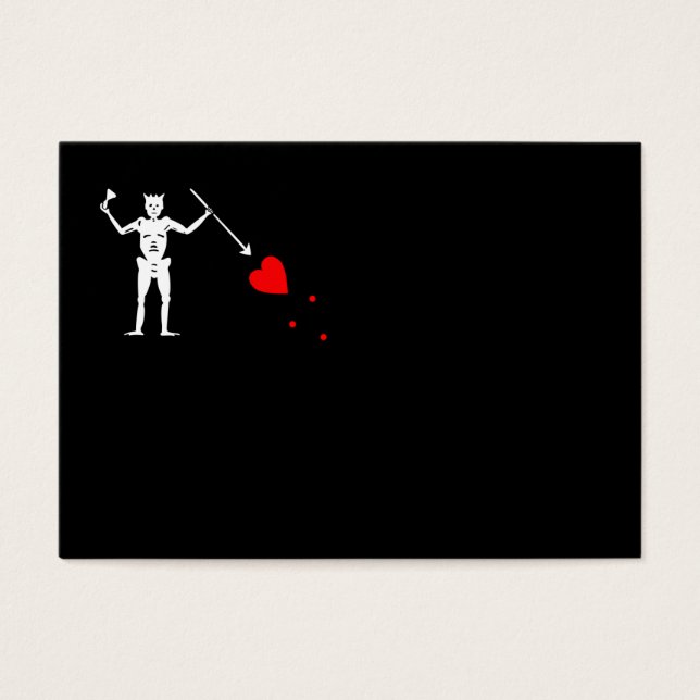 Cartes De Visite Edward Teach Pirate Drapeau (Devant)