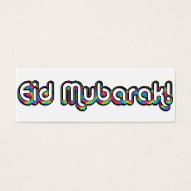 Cartes De Visite Eid Moubarak Salutation Rainbow Cards, Ajouter Vot (Devant)