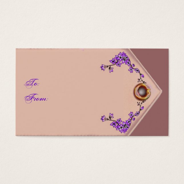 Cartes De Visite Élégance - étiquette cadeau (Devant)