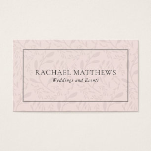 Cartes De Visite Élégance subtile Rose Feminine Florale