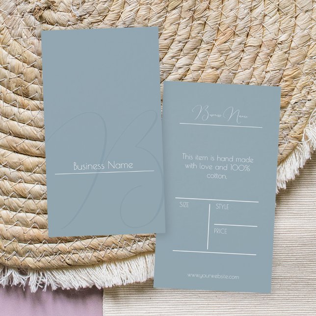 Cartes De Visite Élégant boho bleu commercial étiquette de prix (Créateur téléchargé)