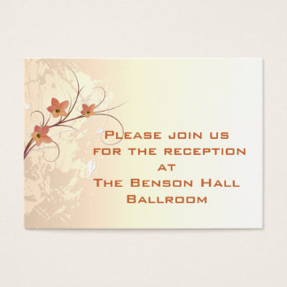 Cartes De Visite élégant design tourbillon de fleurs orange