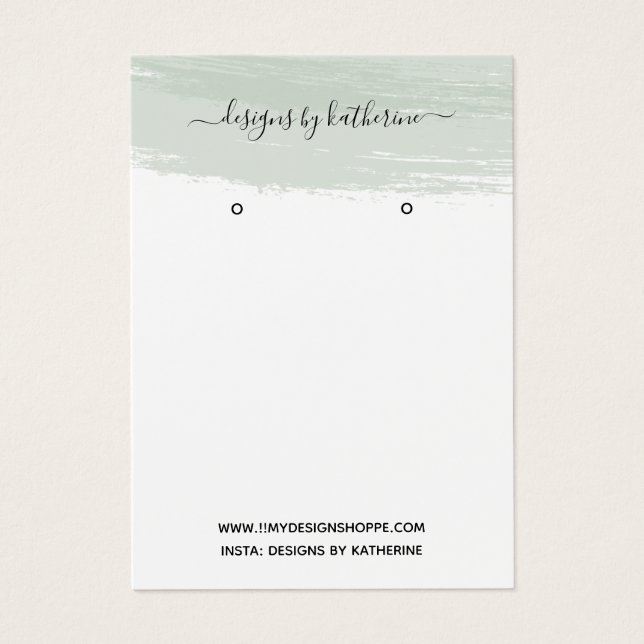 Cartes De Visite Élégant designer bijoux oreille  (Devant)