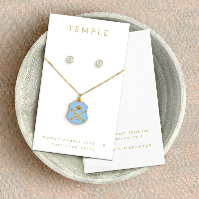 Cartes De Visite Élégant écran de collier d'oreille blanc moderne (Créateur téléchargé)