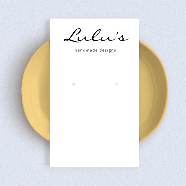 Cartes De Visite Élégant écran d'oreille blanc simple (Créateur téléchargé)