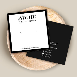 Cartes De Visite Élégant Élégant Chic Moderne Blanc Écouteur Écran 