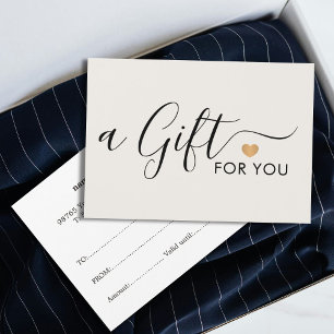 Cartes De Visite Élégant Faux Or Cœur Fête Chaud Blanc
