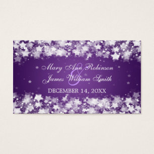 Cartes De Visite Elégant Mariage Favor Tag Éblouissant Étoiles Viol