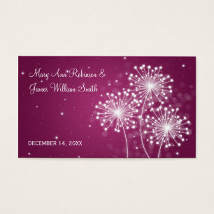 Cartes De Visite Elégant Mariage Favor Tag Étincelle Étincelle Merl