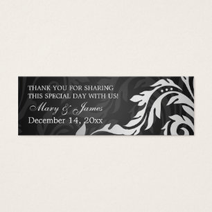 Cartes De Visite Elégant Mariage Favor Tag Tourbillonnant Flourish