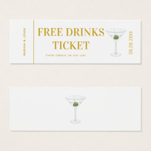 Cartes De Visite Élégant Mariage Gold White Bar