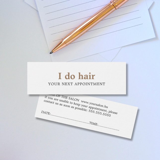 Cartes De Visite Elégant minimal noir blanc cheveux doré (Créateur téléchargé)