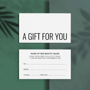 Cartes De Visite Élégant minimaliste noir et blanc