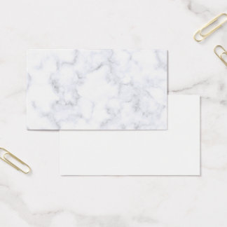Cartes De Visite Elegant Modern White Marble