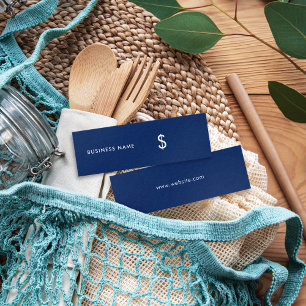 Cartes De Visite Élégant moderne élégant Simple Navy Blue Price Tag
