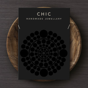 Cartes De Visite Élégant Pendentif de collier noir